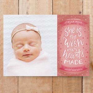 She is the Wish Birth Announcement